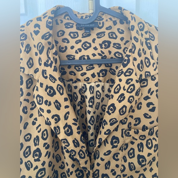 Who What Wear Leopard Print Blouse Top XXL - Picture 3 of 3